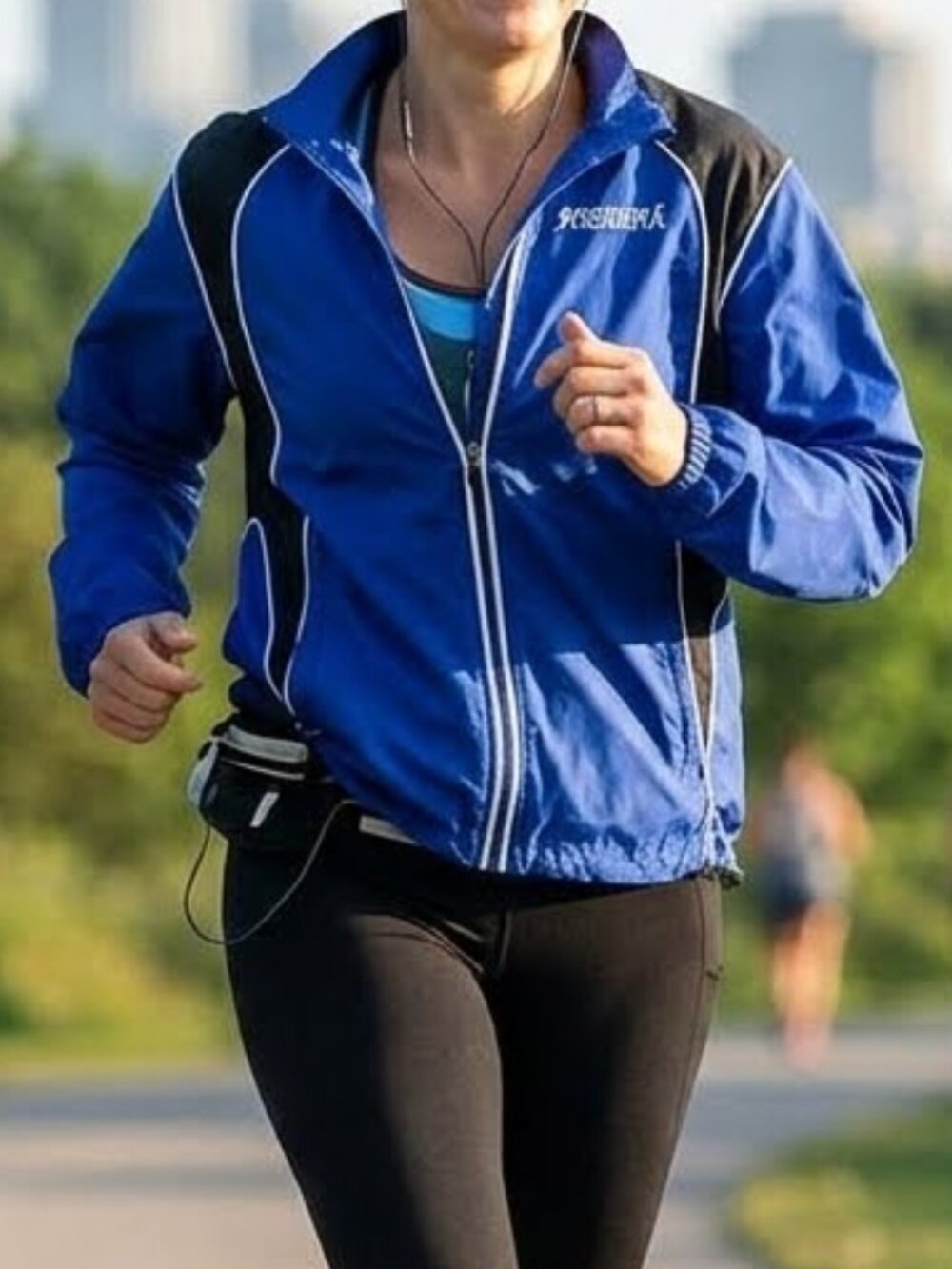 Running Room Fit-Wear Women's Blue Full Zip Windbreaker Running Jacket XL